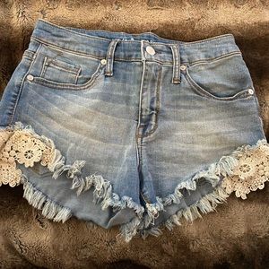 High Rise Jean Shorts